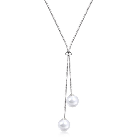 Adjustable Lariat Pearl Necklace NWT - Picture 1 of 1